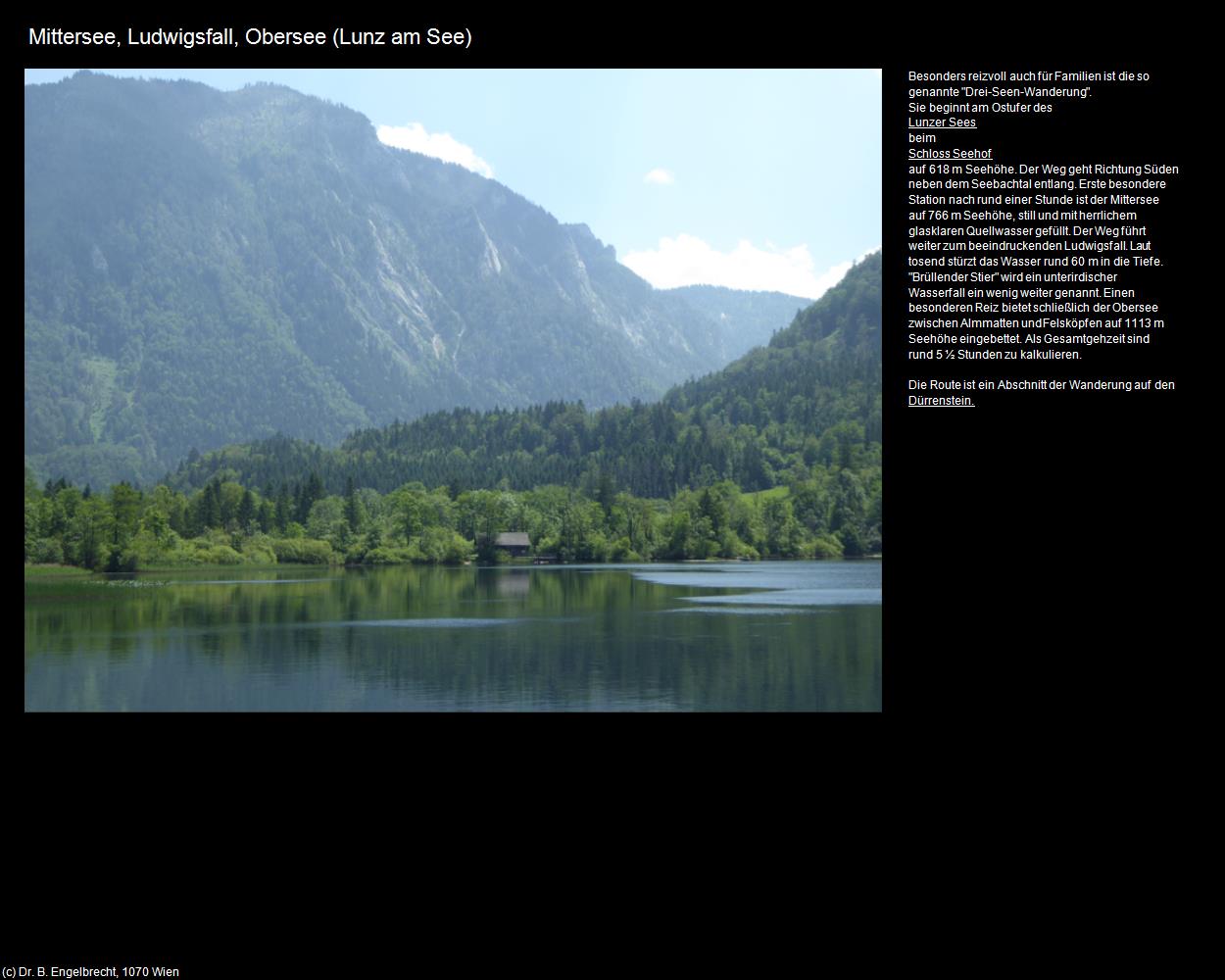 Mittersee und Ludwigsfall bei Obersee (Lunz am See) in Kulturatlas-NIEDERÖSTERREICH(c)B.Engelbrecht