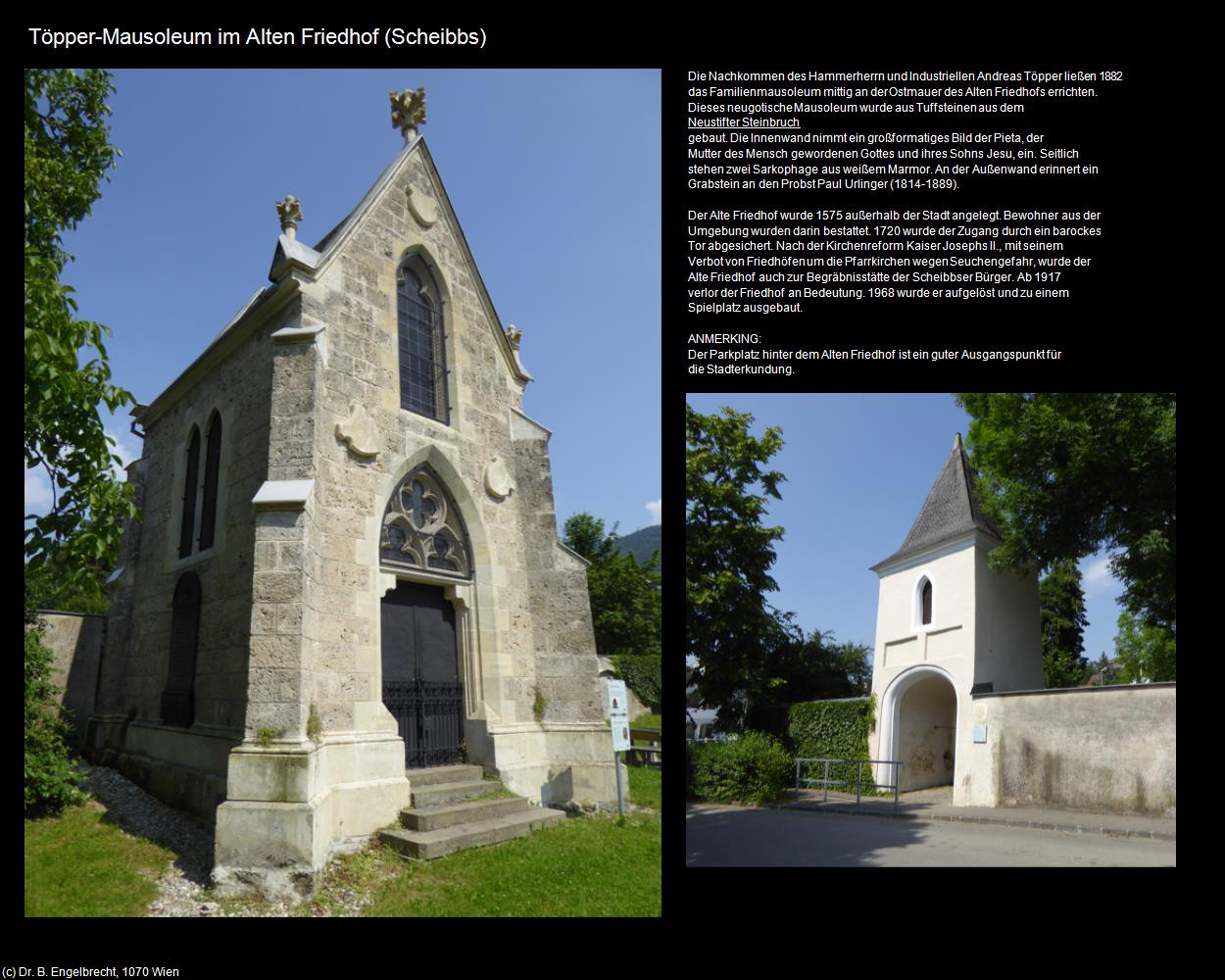 Töpper-Mausoleum im Alten Friedhof  (Scheibbs) in Kulturatlas-NIEDERÖSTERREICH(c)B.Engelbrecht