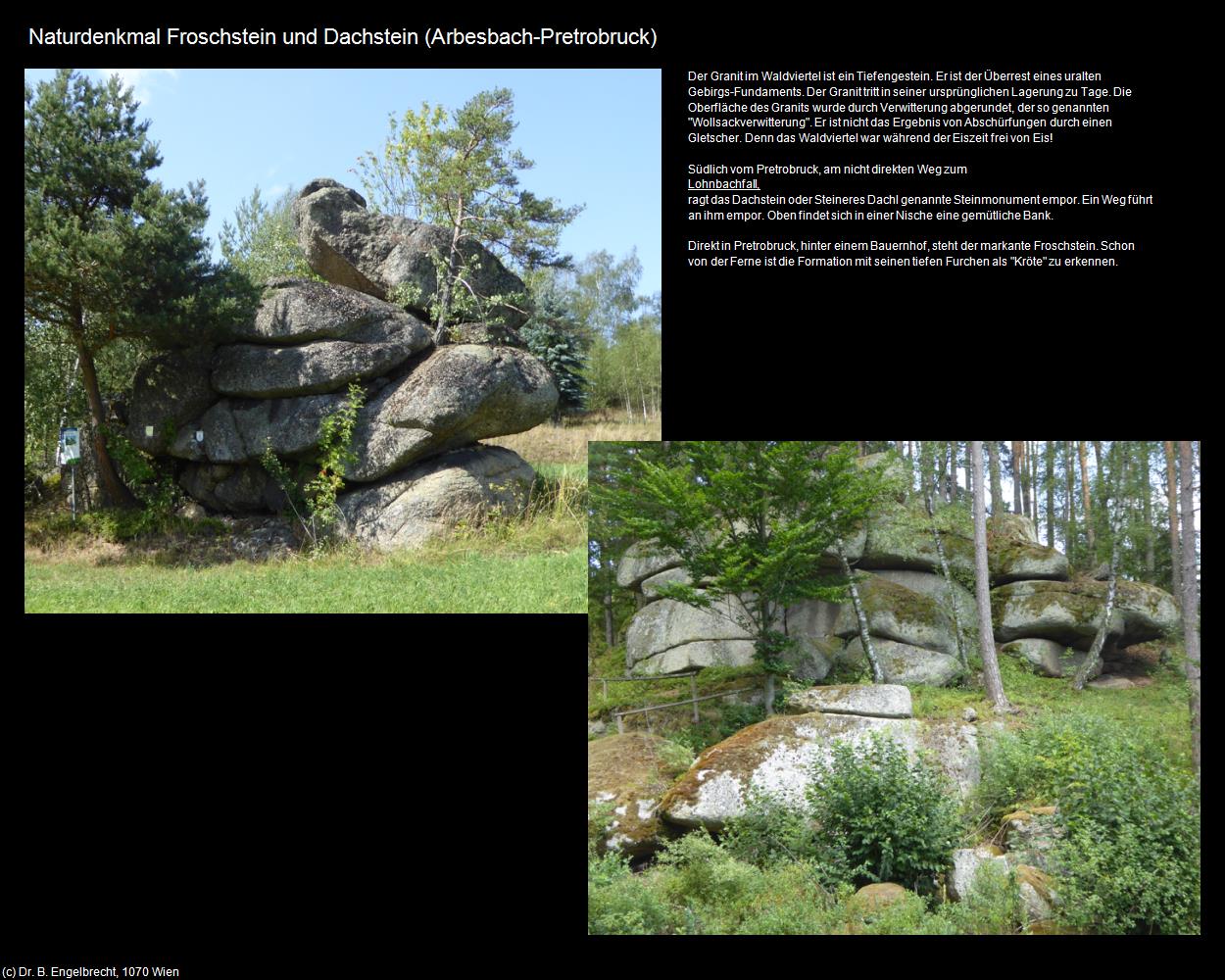 Naturdenkmal Froschstein und Dachstein (Pretrobruck) (Arbesbach) in Kulturatlas-NIEDERÖSTERREICH(c)B.Engelbrecht