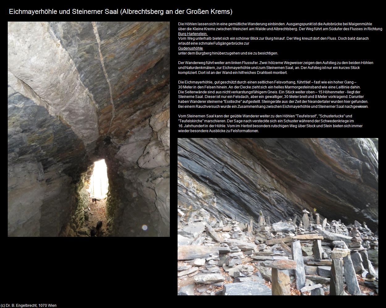 Eichmayerhöhle und Steinerner Saal (Albrechtsberg an der Großen Krems) in Kulturatlas-NIEDERÖSTERREICH(c)B.Engelbrecht