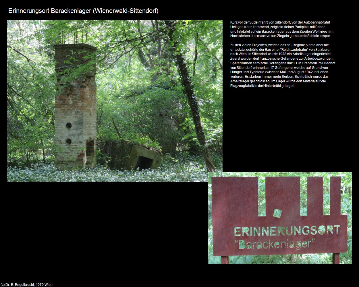 Erinnerungsort Barackenlager (Sittendorf) (Wienerwald) in Kulturatlas-NIEDERÖSTERREICH