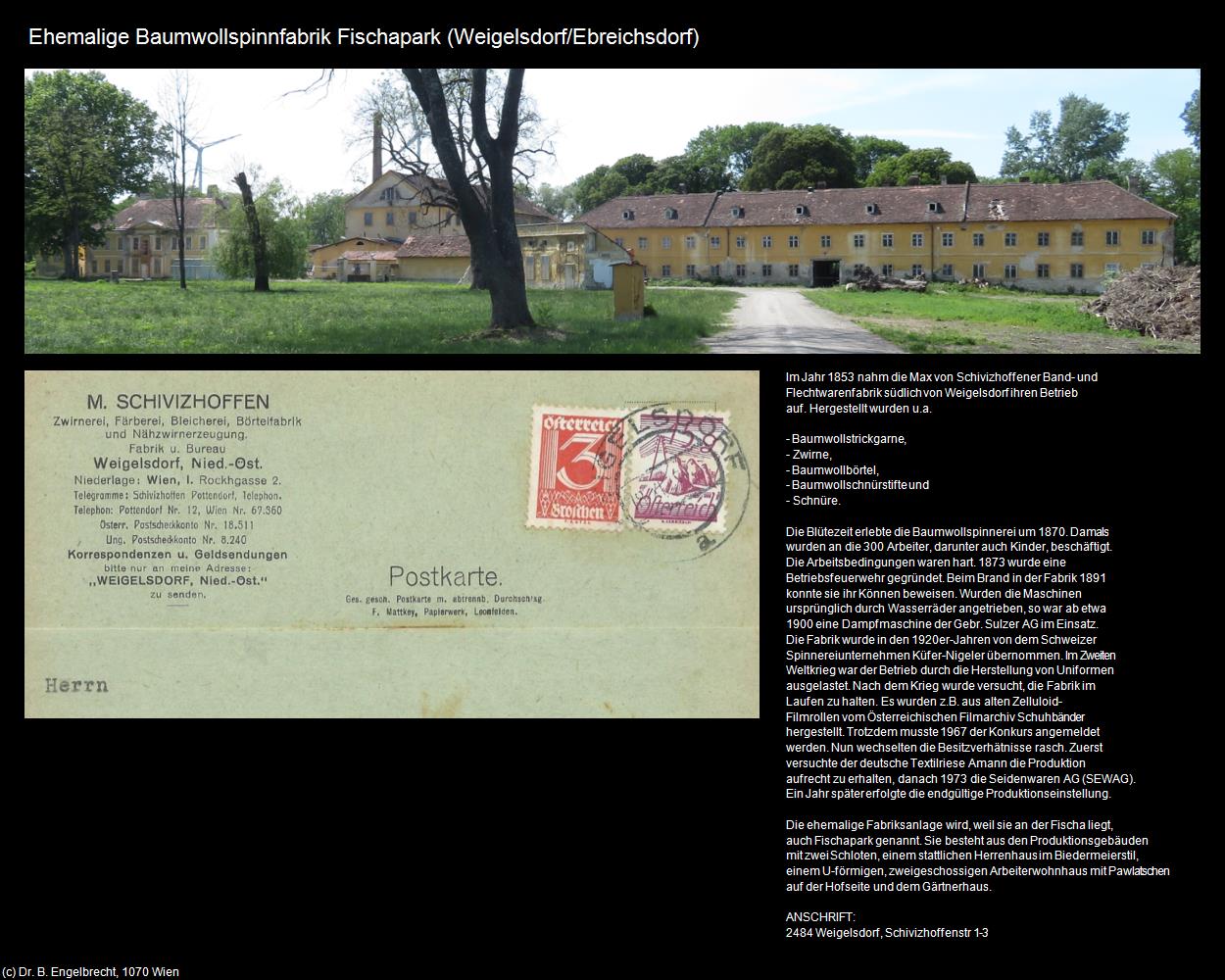 Ehem. Baumwollspinnfabrik Fischapark (Weigelsdorf/Ebreichsdorf) in Kulturatlas-NIEDERÖSTERREICH