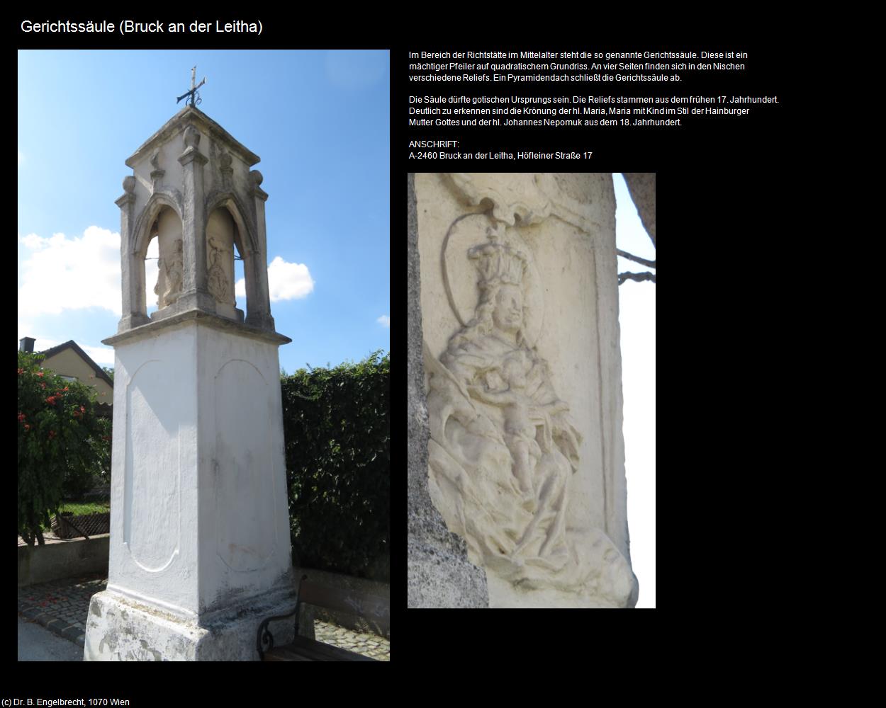 Gerichtssäule  (Bruck an der Leitha) in Kulturatlas-NIEDERÖSTERREICH