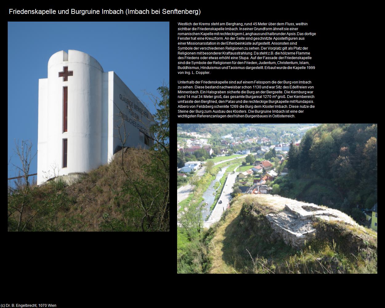 Friedenskapelle und Burgruine Imbach (Imbach bei Senftenberg) in Kulturatlas-NIEDERÖSTERREICH