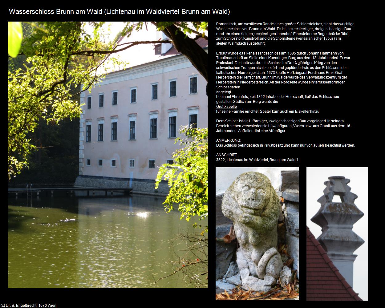 Wasserschloss Brunn am Wald (Brunn am Wald) (Lichtenau im Waldviertel) in Kulturatlas-NIEDERÖSTERREICH(c)B.Engelbrecht