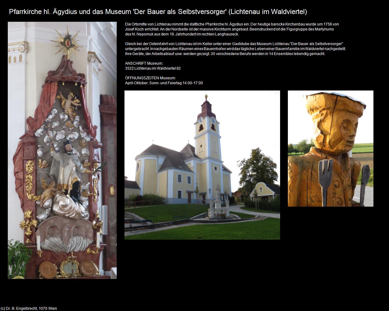 Pfk hl. Ägydius und Museum Der Bauer als Selbstversorger (Lichtenau im Waldviertel) in Kulturatlas-NIEDERÖSTERREICH