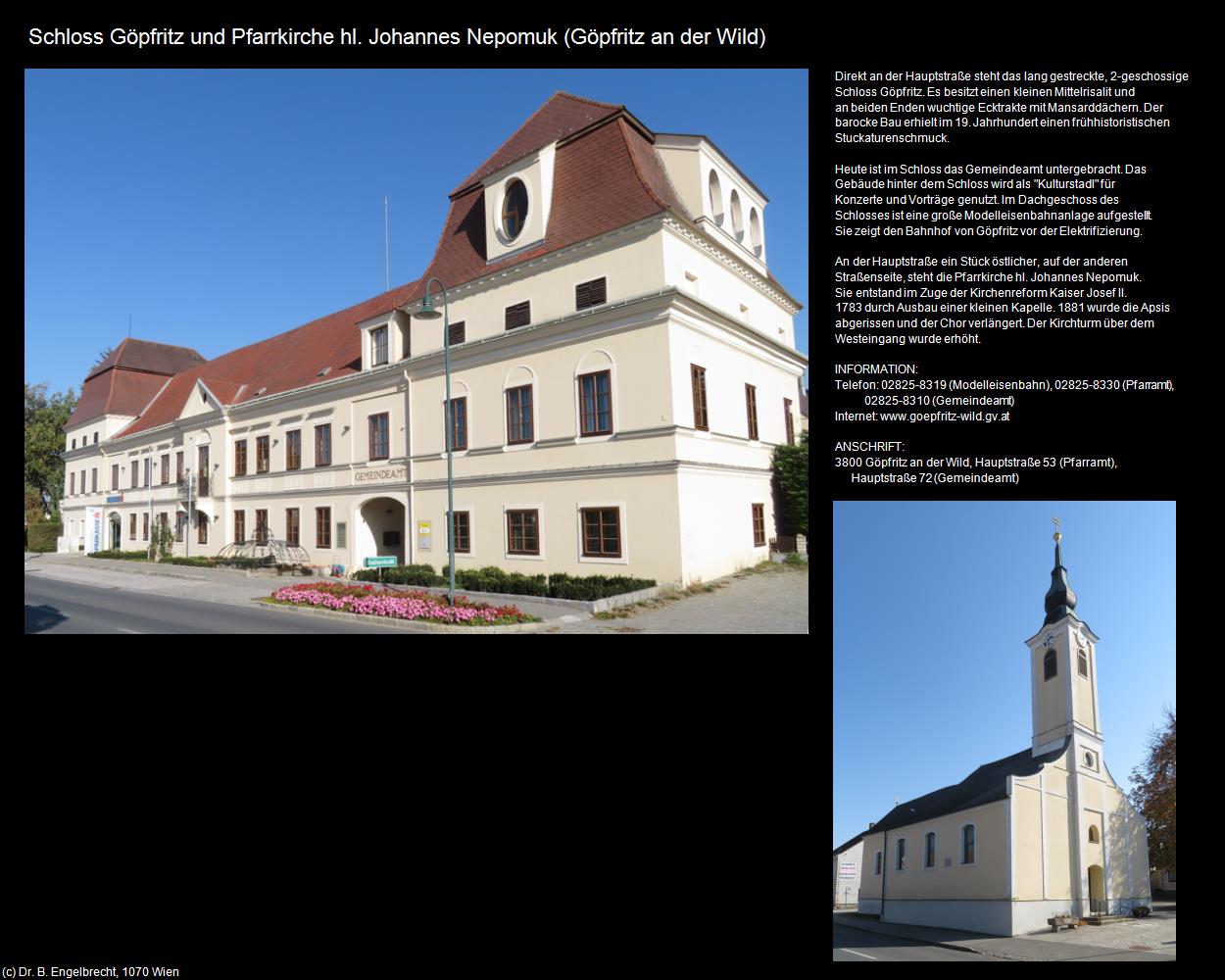 Schloss Göpfritz und Pfk. hl. Johannes Nepomuk (Göpfritz an der Wild) in Kulturatlas-NIEDERÖSTERREICH