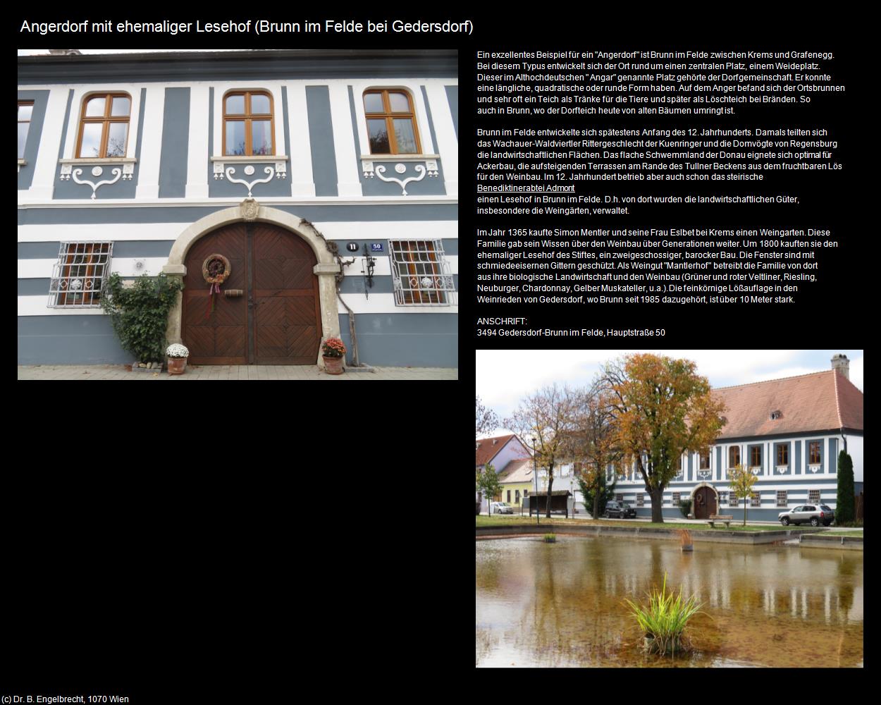 Angerdorf mit ehemaliger Lesehof (Brunn im Felde) (Gedersdorf) in Kulturatlas-NIEDERÖSTERREICH(c)B.Engelbrecht