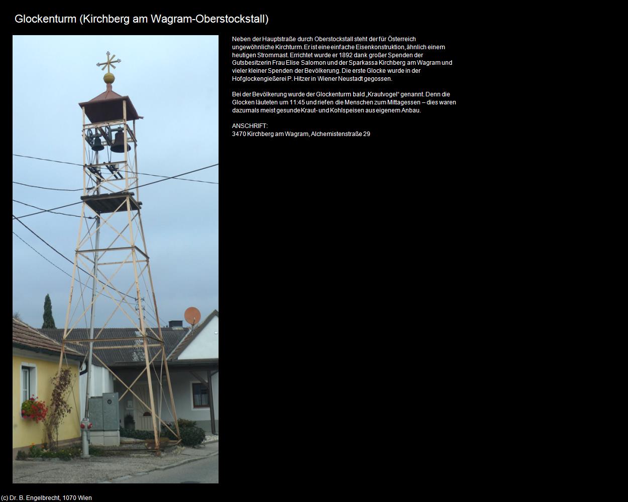 Glockenturm (Oberstockstall)  (Kirchberg am Wagram) in Kulturatlas-NIEDERÖSTERREICH