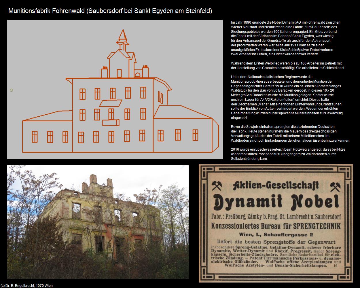 Munitionsfabrik Föhrenwald (Saubersdorf) (Sankt Egyden am Steinfeld) in Kulturatlas-NIEDERÖSTERREICH