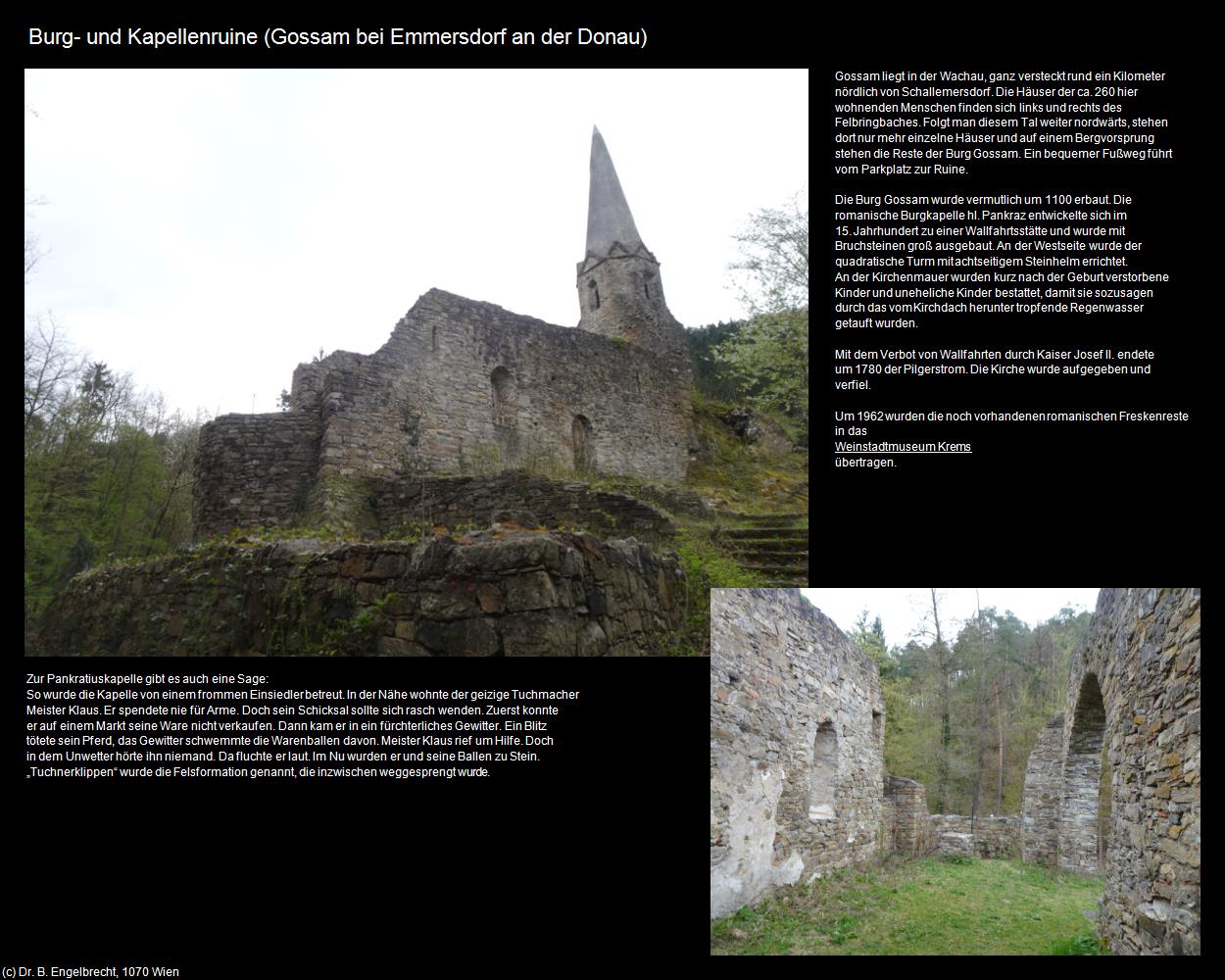 Burg- und Kapellenruine (Gossam) (Emmersdorf an der Donau) in Kulturatlas-NIEDERÖSTERREICH(c)B.Engelbrecht