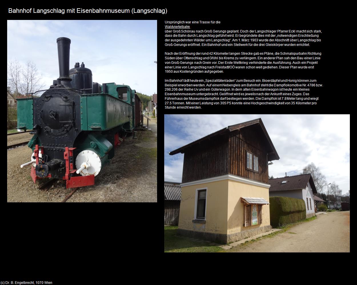Bahnhof Langschlag mit Eisenbahnmuseum (Langschlag) in Kulturatlas-NIEDERÖSTERREICH(c)B.Engelbrecht