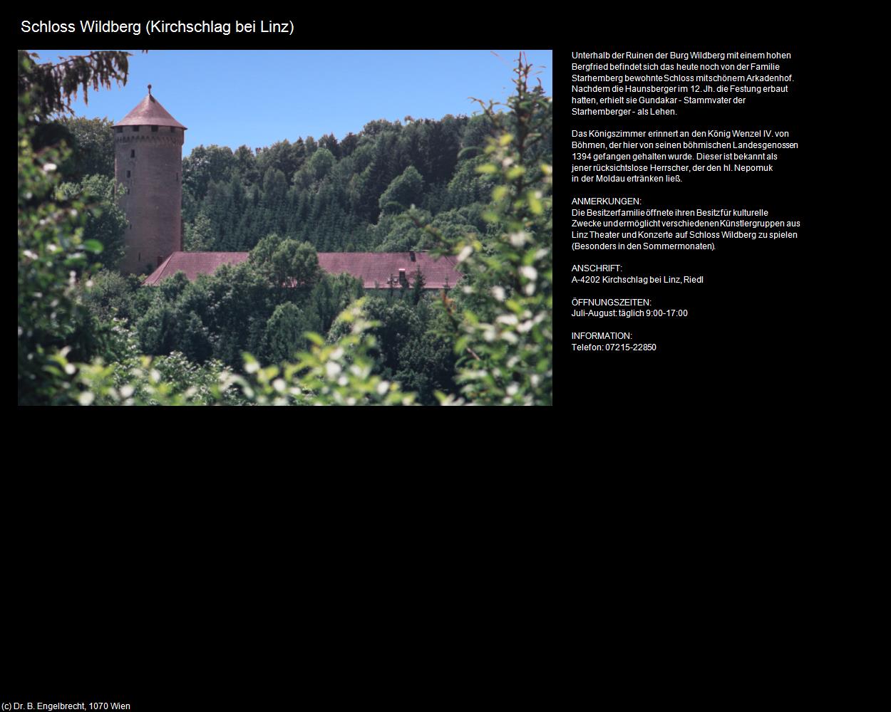 Schloss Wildberg (Riedl) (Kirchschlag bei Linz) in Kulturatlas-OBERÖSTERREICH