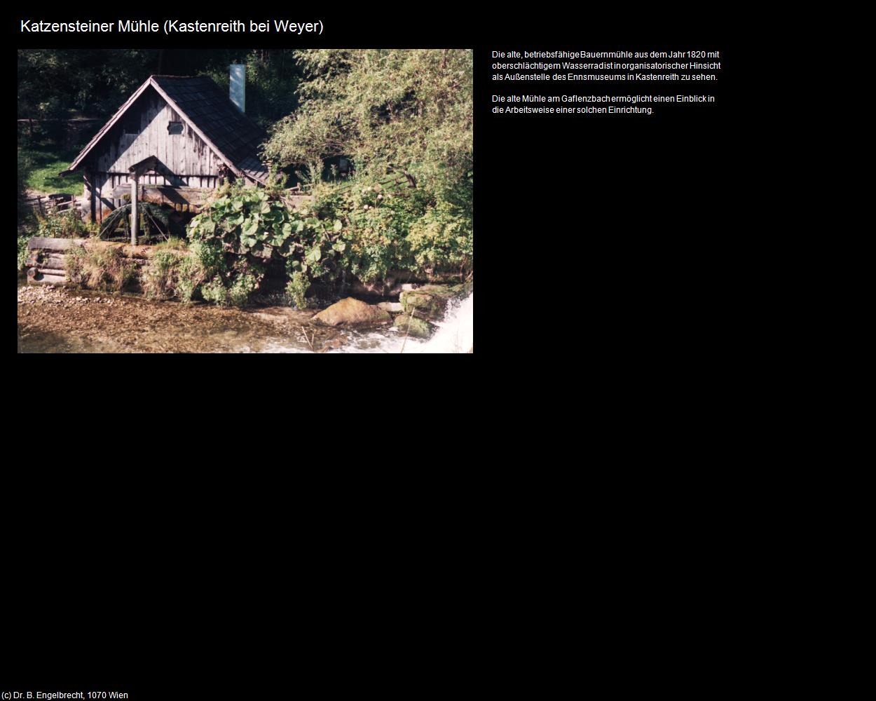 Katzensteiner Mühle (Kastenreith bei Weyer) in Kulturatlas-OBERÖSTERREICH