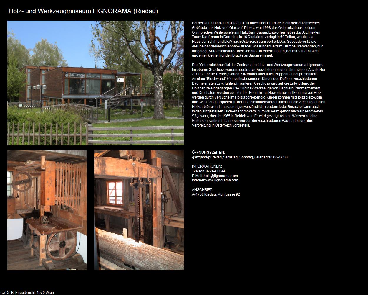 Holz- und Werkzeugmuseum Lignorama (Riedau) in Kulturatlas-OBERÖSTERREICH