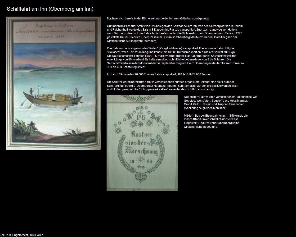 Schifffahrt am Inn (Obernberg am Inn) in Kulturatlas-OBERÖSTERREICH