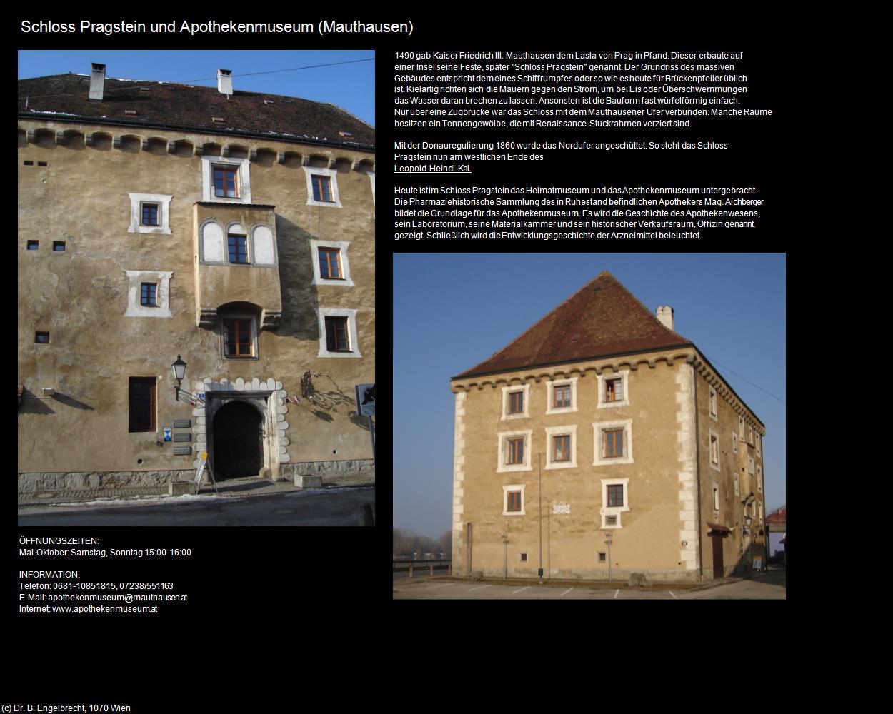 Schloss Pragstein und Apothekenmuseum (Mauthausen) in Kulturatlas-OBERÖSTERREICH(c)B.Engelbrecht