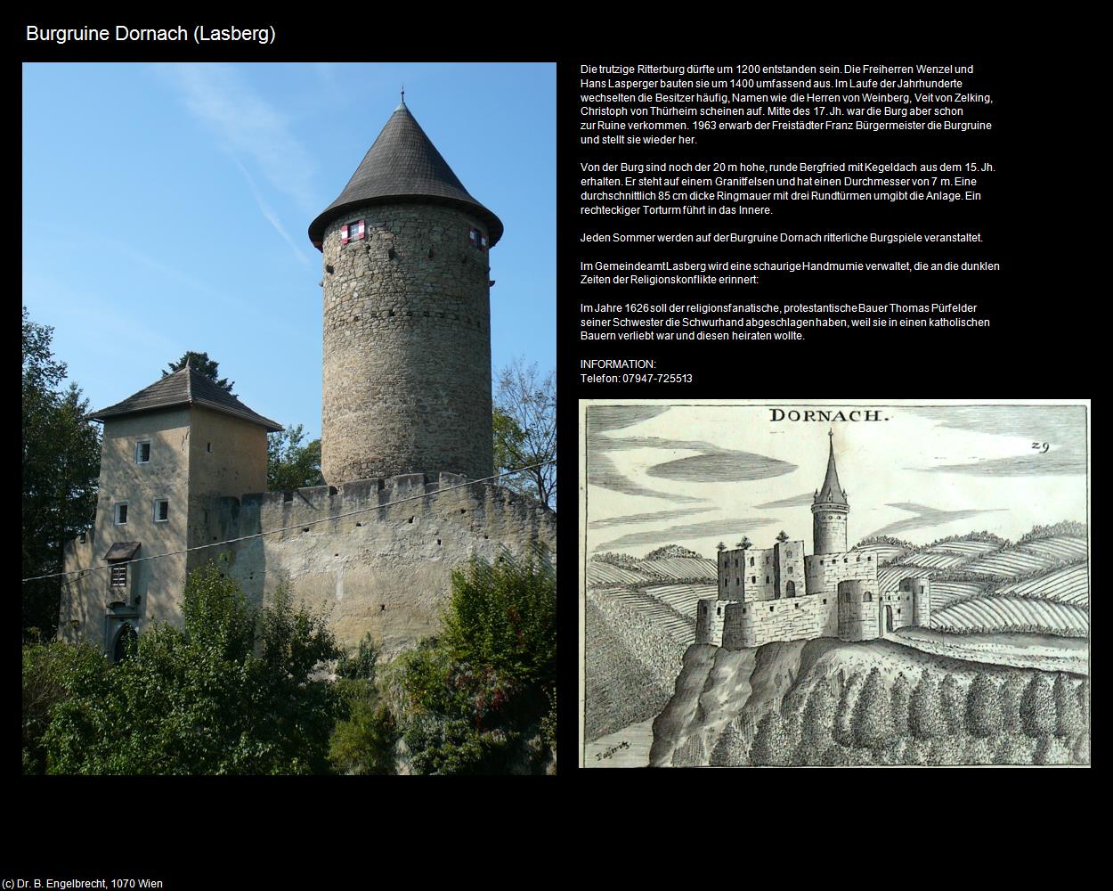 Burgruine Dornach (Siegelsdorf) (Lasberg) in Kulturatlas-OBERÖSTERREICH