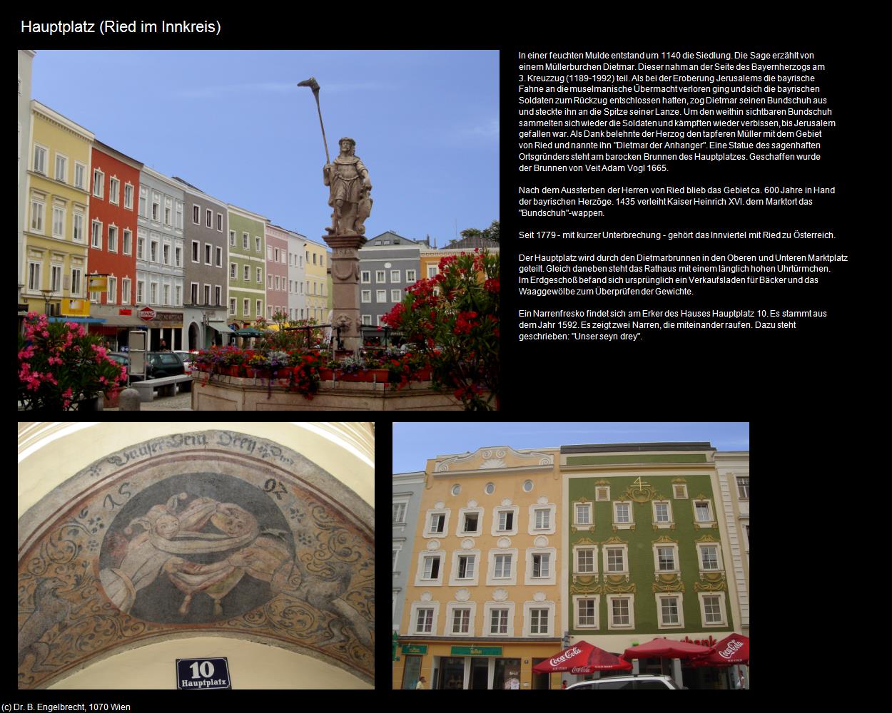 Hauptplatz mit Rathaus (Ried im Innkreis) in Kulturatlas-OBERÖSTERREICH