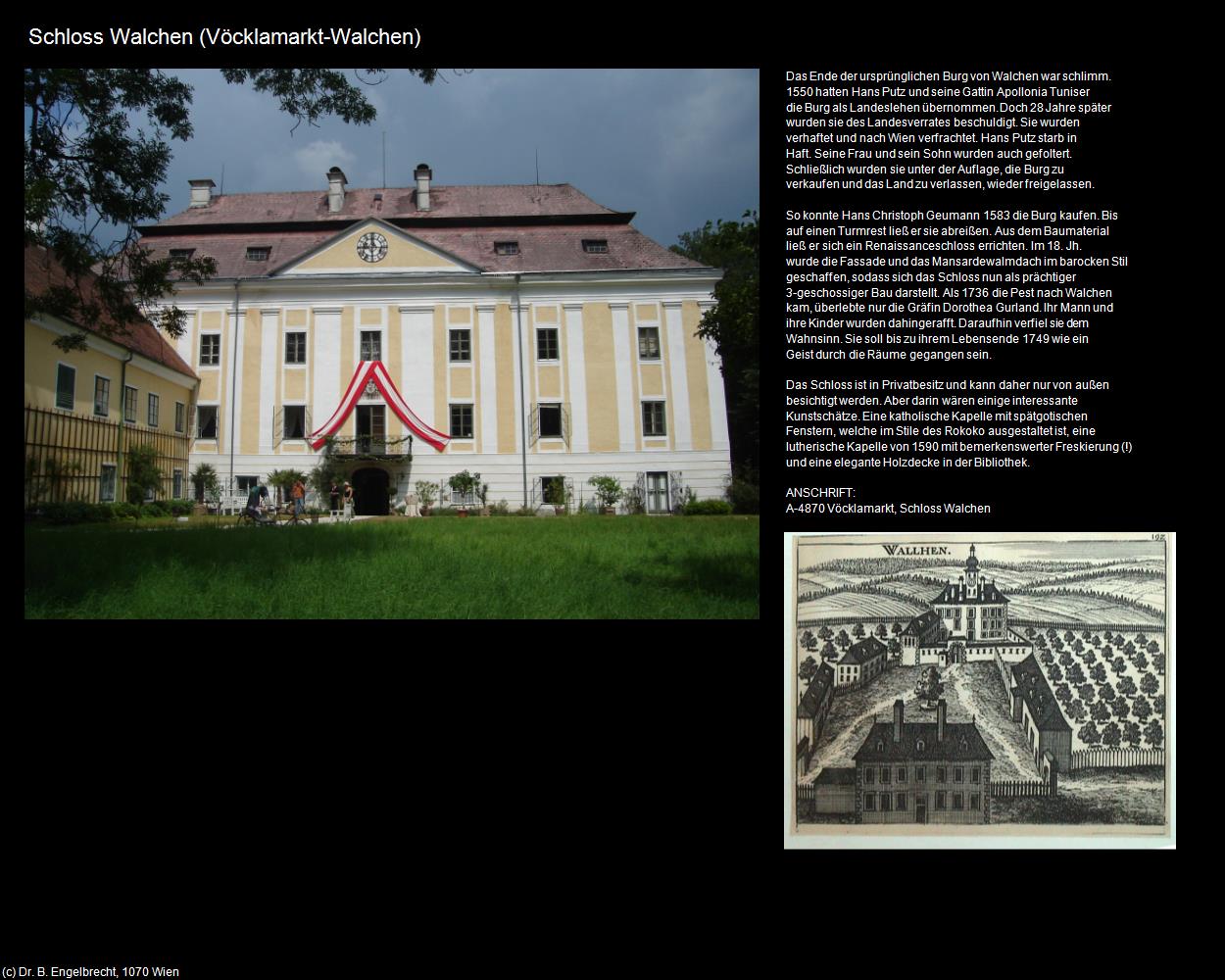 Schloss Walchen (Walchen) (Vöcklamarkt) in Kulturatlas-OBERÖSTERREICH