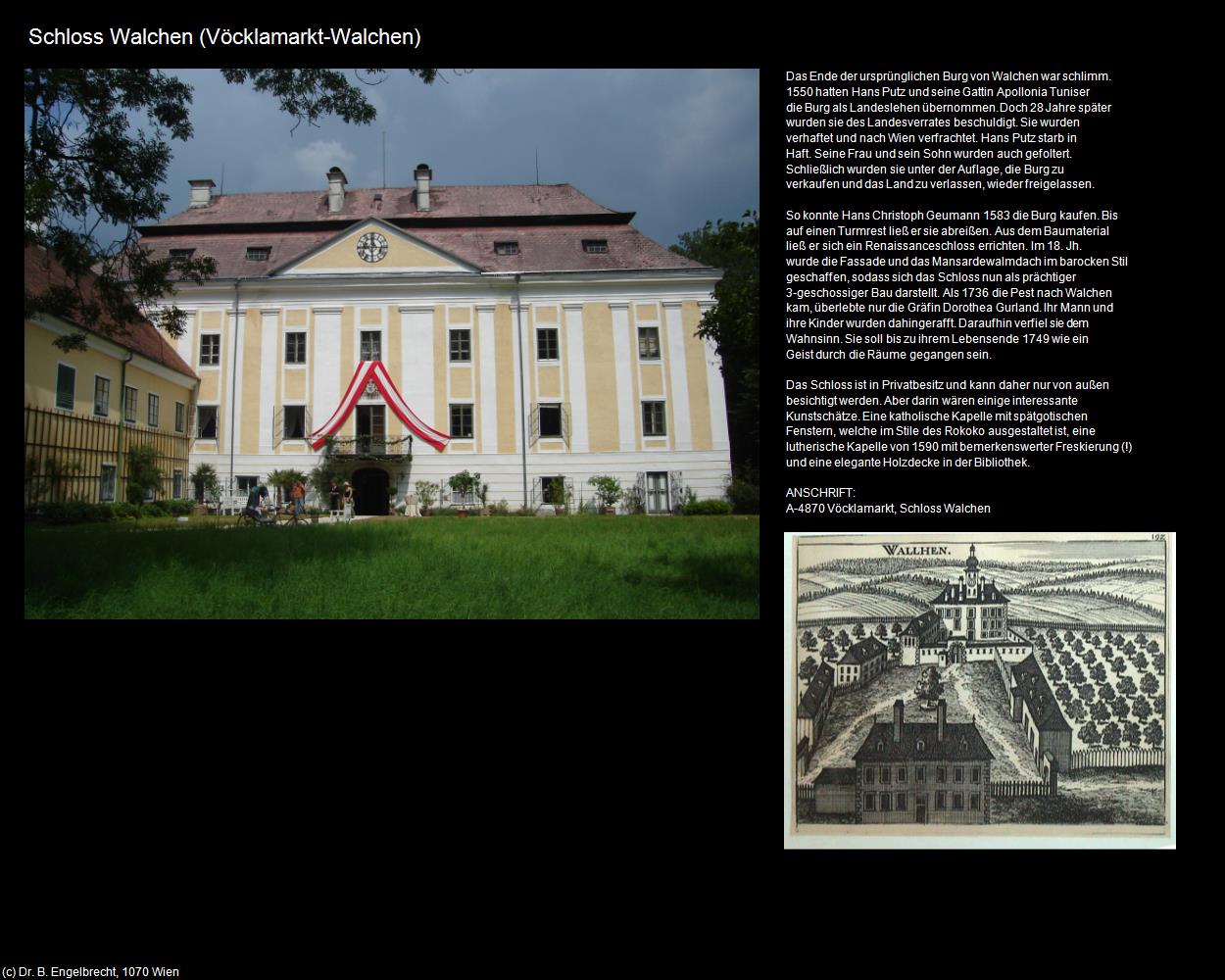 Schloss Walchen (Walchen) (Vöcklamarkt) in Kulturatlas-OBERÖSTERREICH(c)B.Engelbrecht