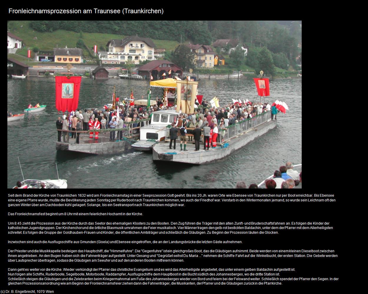 Fronleichnamsprozession am Traunsee (Traunkirchen) in Kulturatlas-OBERÖSTERREICH