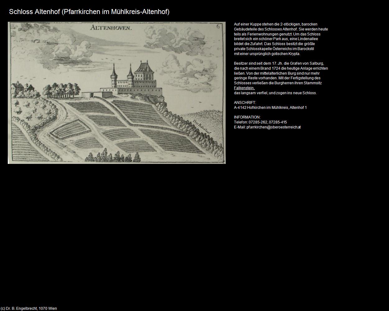 Schloss Altenhof (Pfarrkirchen im Mühlkreis) in Kulturatlas-OBERÖSTERREICH(c)B.Engelbrecht