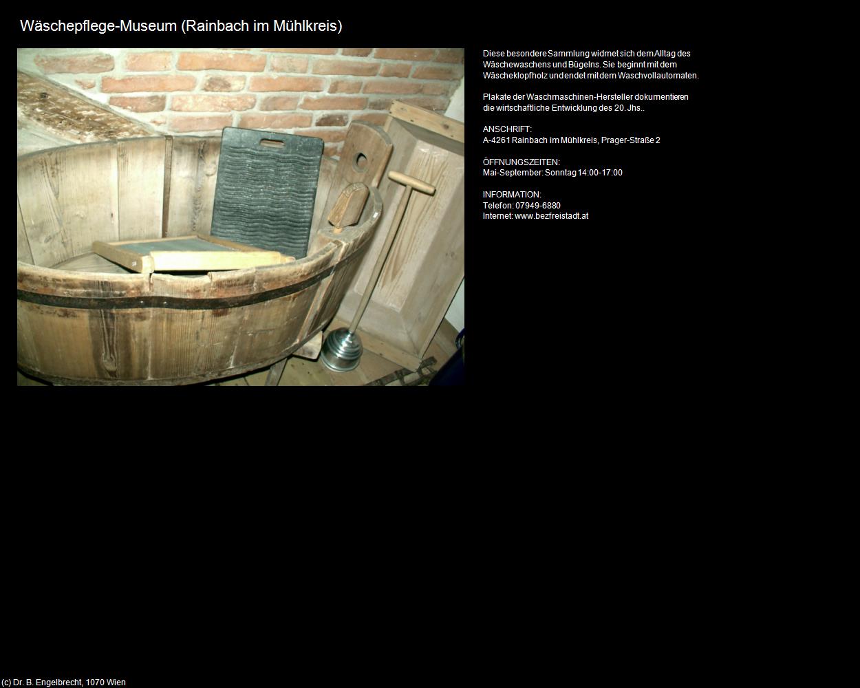 Wäschepflege-Museum (Rainbach im Mühlkreis) in Kulturatlas-OBERÖSTERREICH