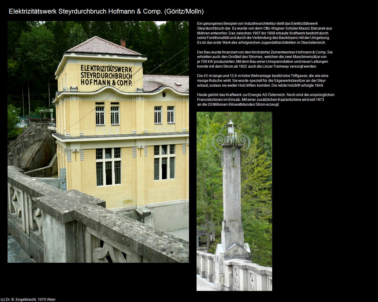 Elektrizitätswerk Steyrdurchbruch (Göritz/Molln) in Kulturatlas-OBERÖSTERREICH