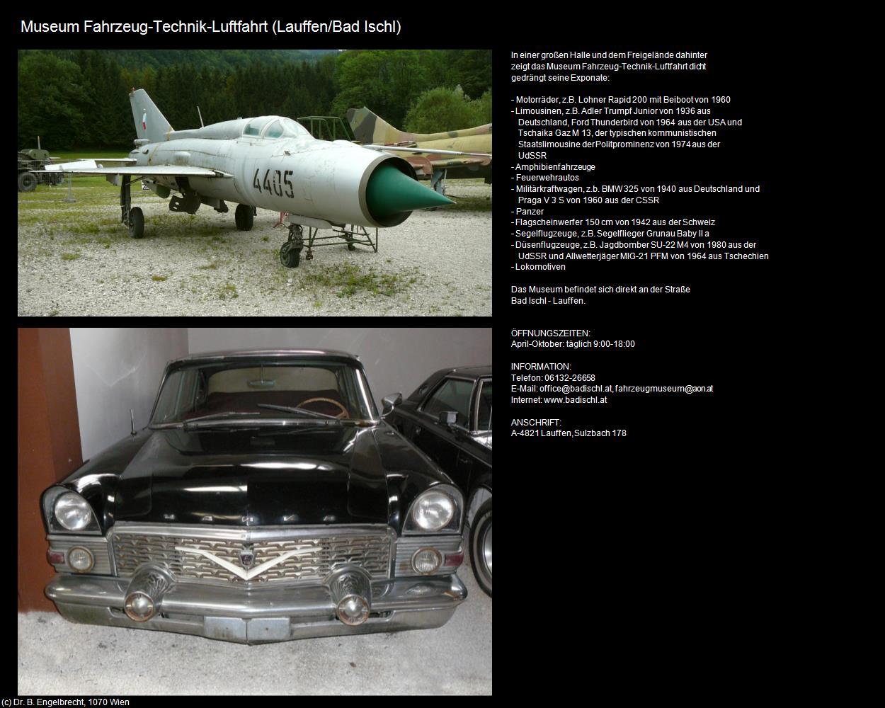 Museum Fahrzeug-Technik-Luftfahrt (Lauffen/Bad Ischl) in Kulturatlas-OBERÖSTERREICH