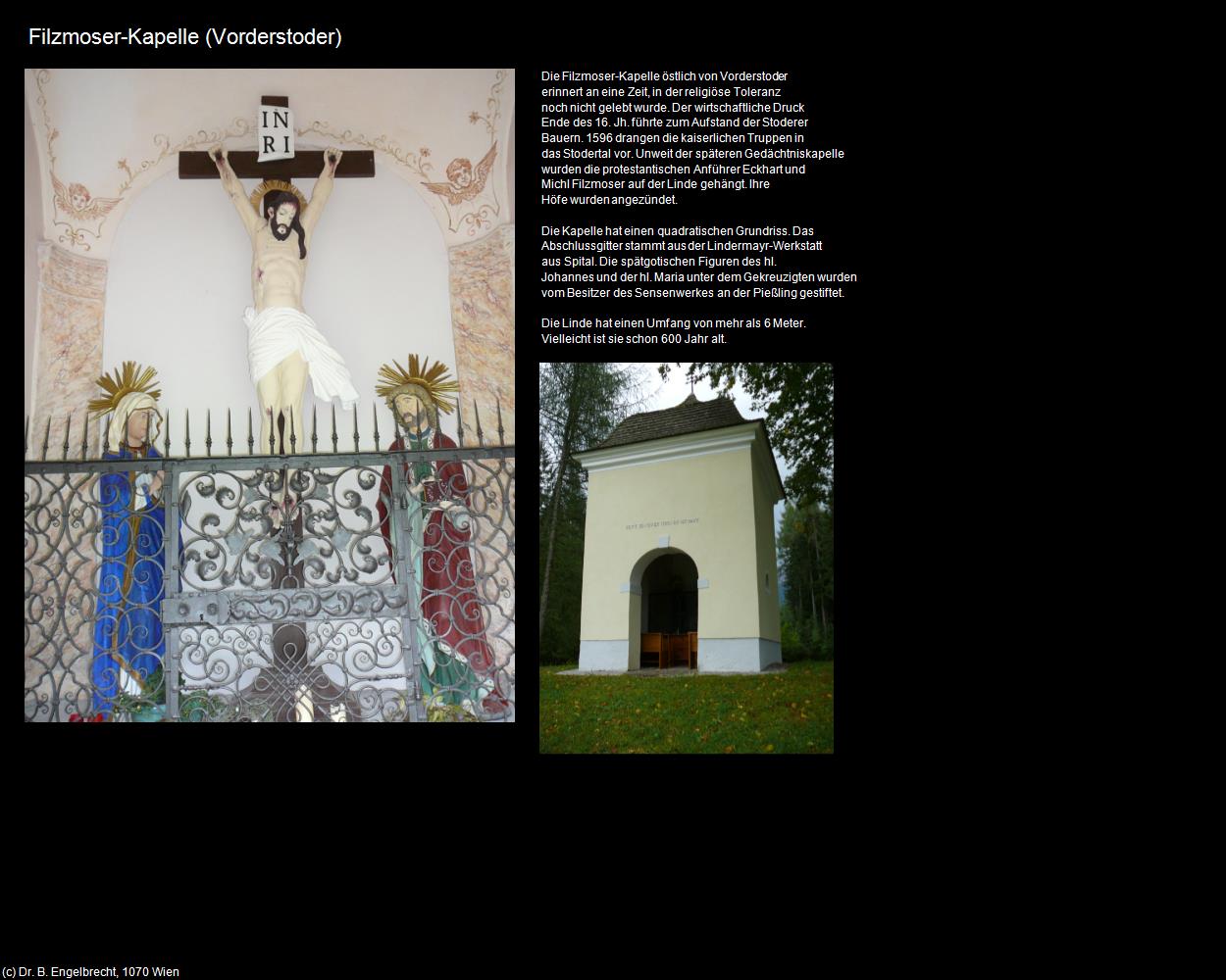Filzmoser-Kapelle  (Vorderstoder) in Kulturatlas-OBERÖSTERREICH