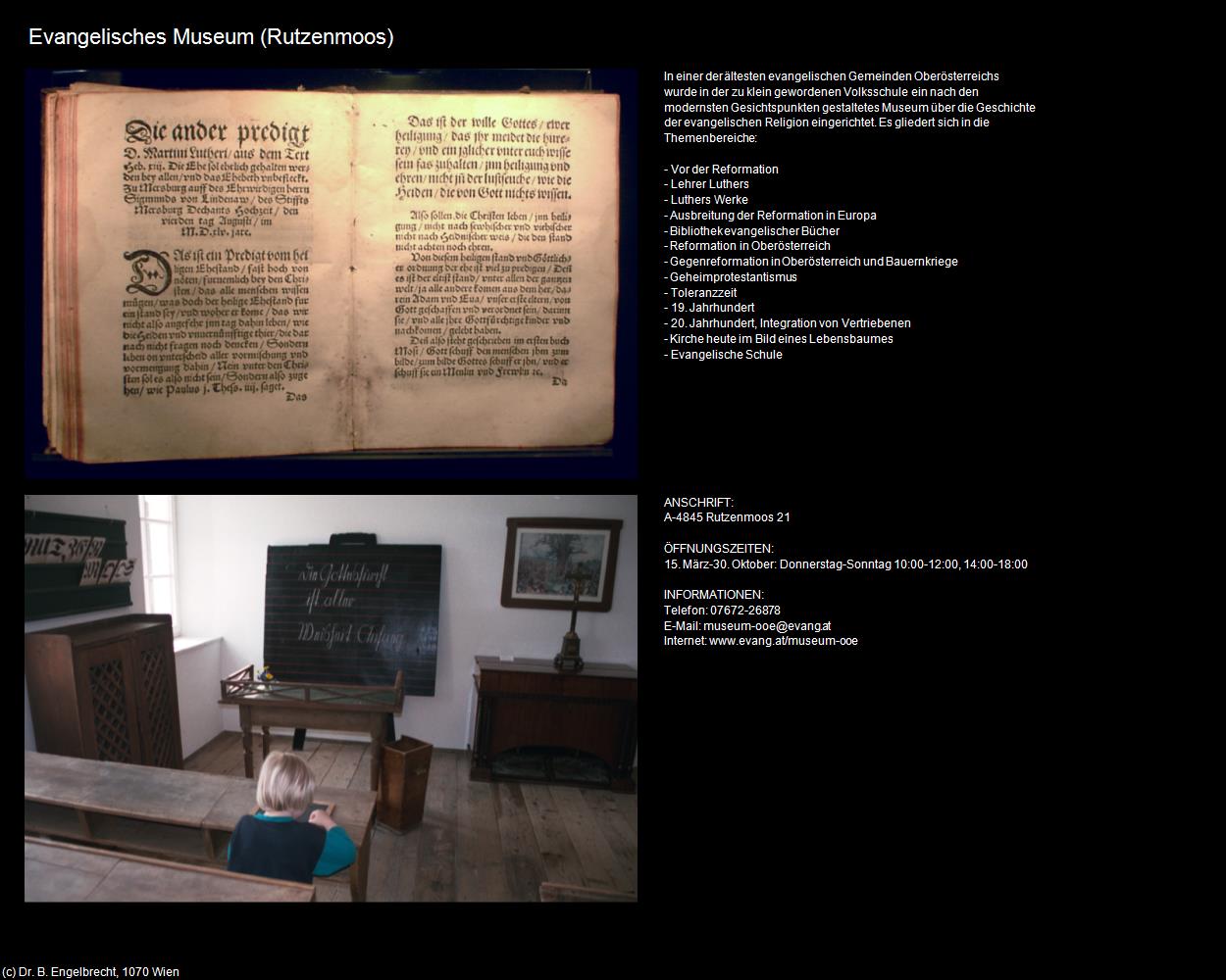 Evangelisches Museum (Rutzenmoos) in Kulturatlas-OBERÖSTERREICH