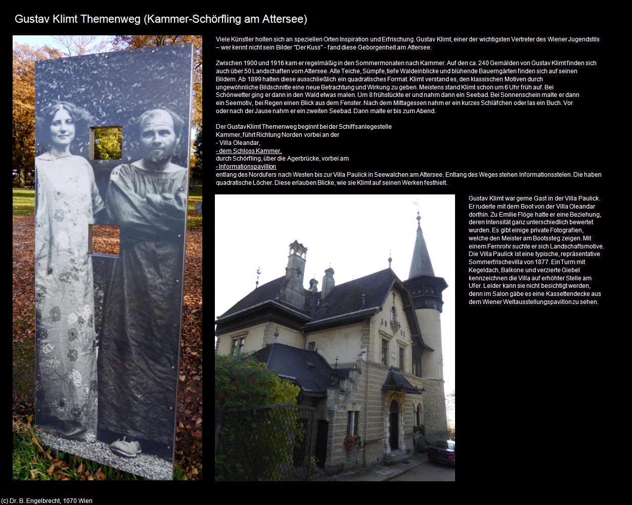 Gustav Klimt Themenweg  (Kammer-Schörfling am Attersee) in Kulturatlas-OBERÖSTERREICH(c)B.Engelbrecht