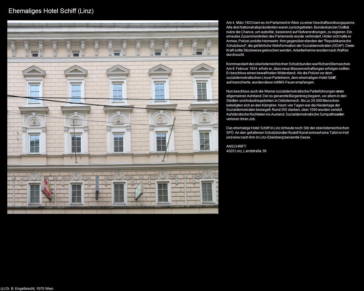 Ehem. Hotel Schiff  (Linz) in Kulturatlas-OBERÖSTERREICH