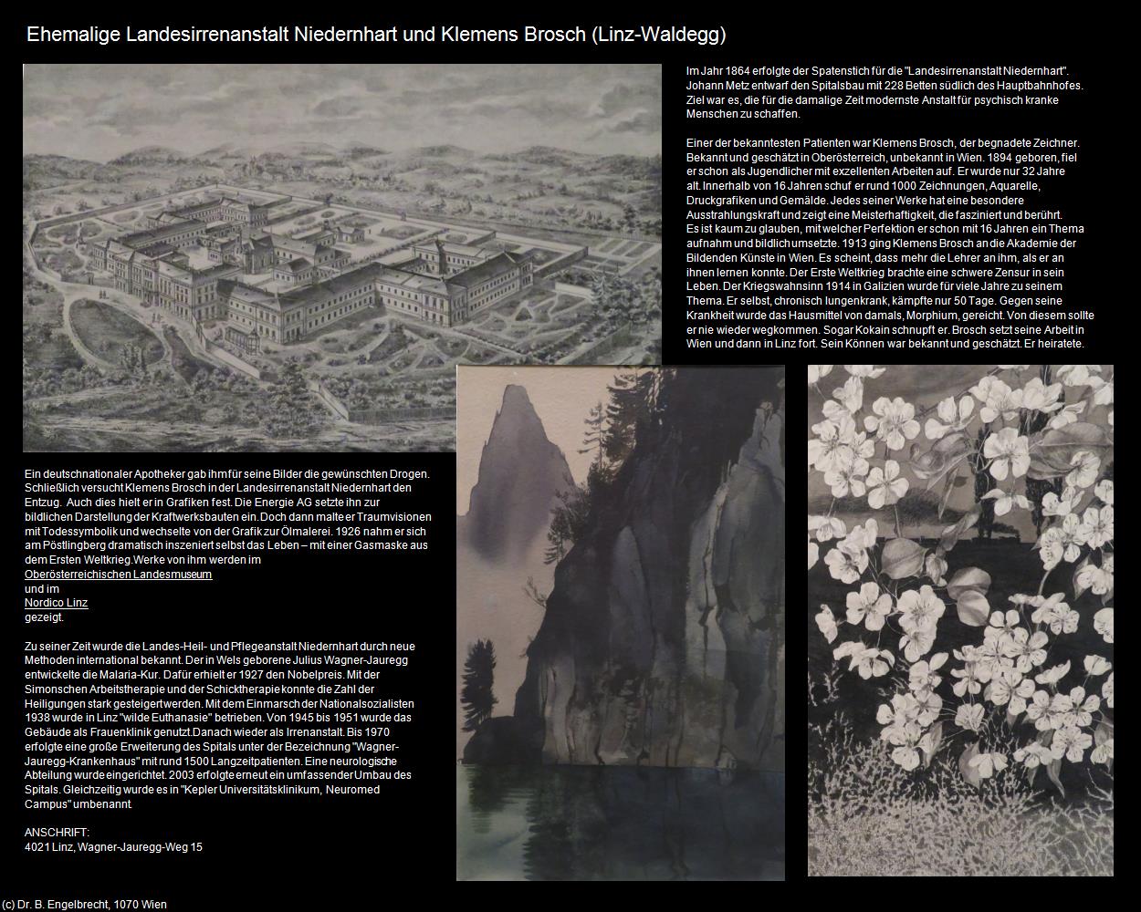 Ehem. Landesirrenanstalt Niedernhart und Klemens Brosch (Waldegg (Linz) in Kulturatlas-OBERÖSTERREICH(c)B.Engelbrecht