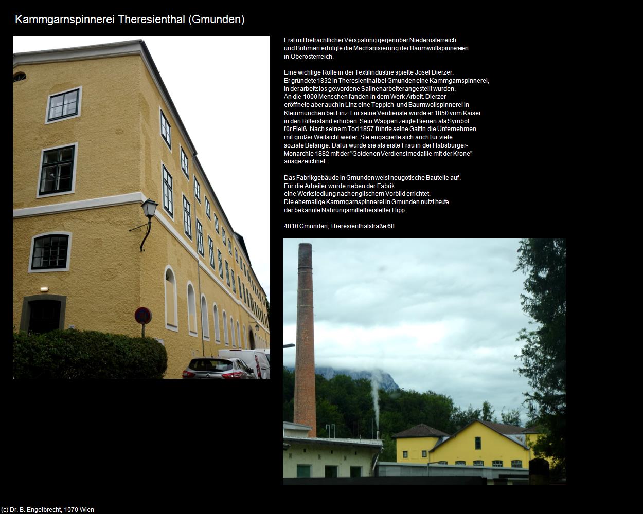 Ehem. Kammgarnspinnerei Theresienthal (Gmunden) in Kulturatlas-OBERÖSTERREICH