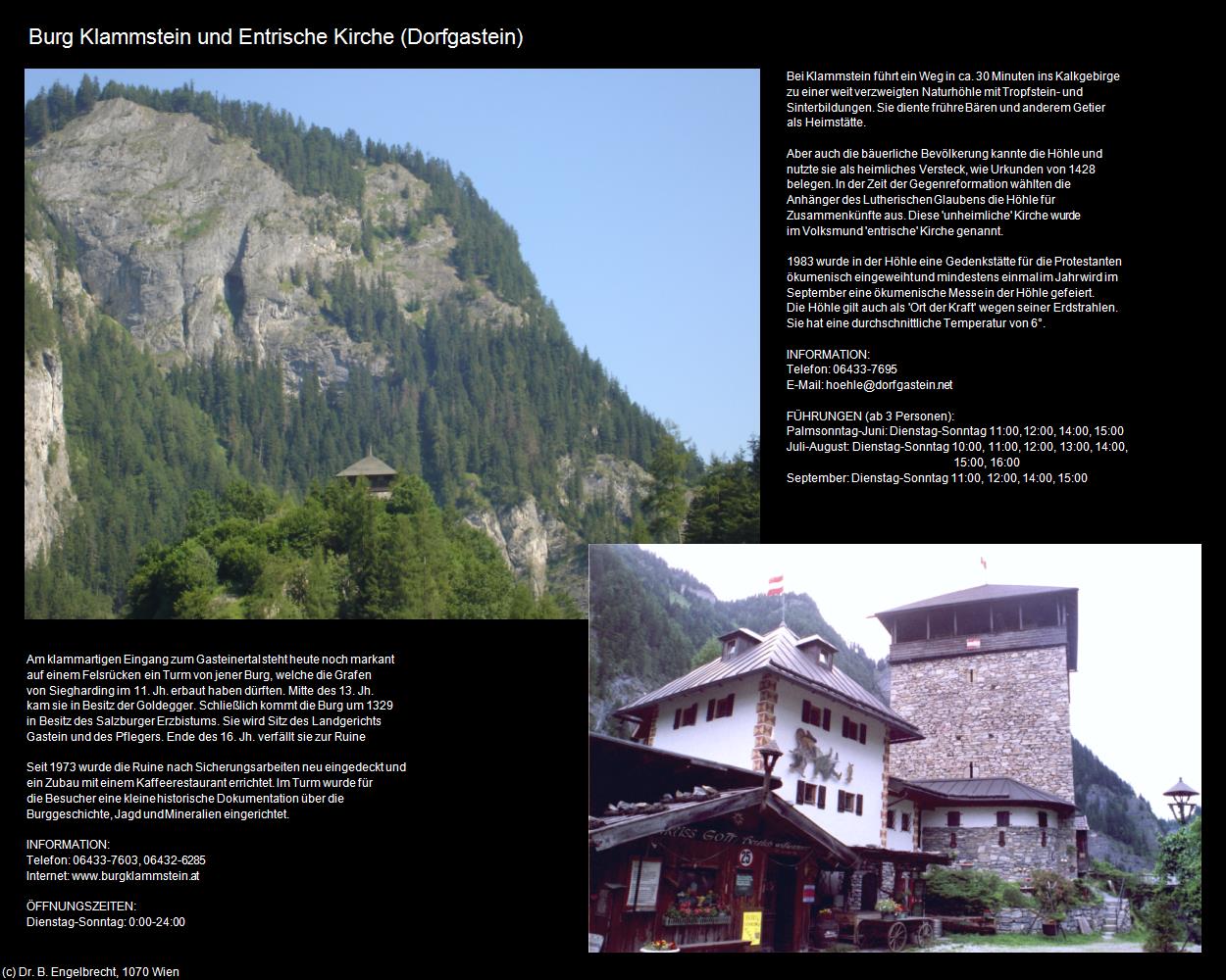 Burg Klammstein und Entrische Kirche (Dorfgastein) in Kulturatlas-SALZBURG