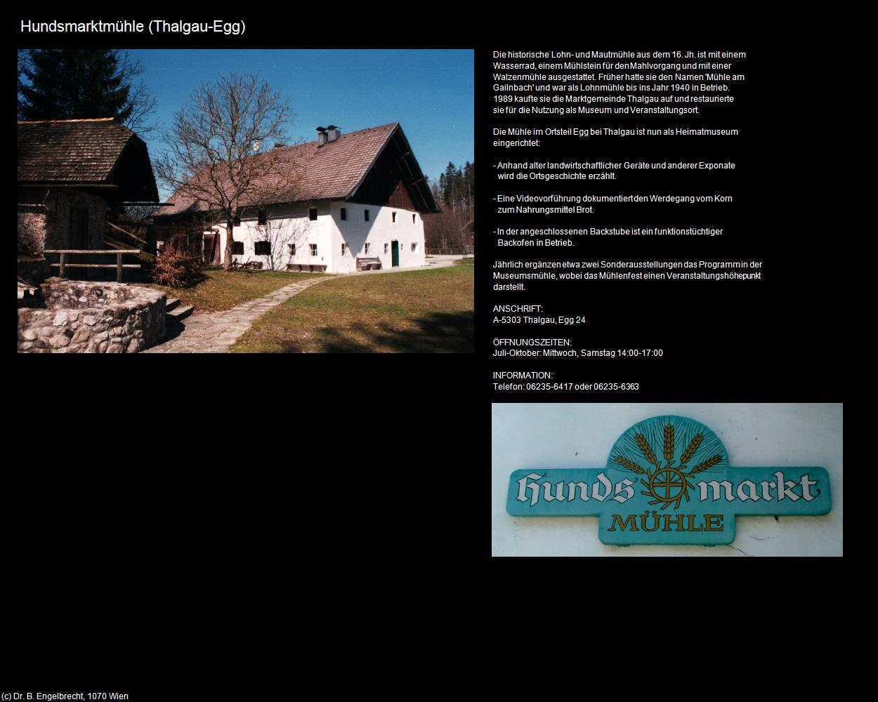 Hundmarktmühle (Thalgau-Egg) (Thalgau) in Kulturatlas-SALZBURG