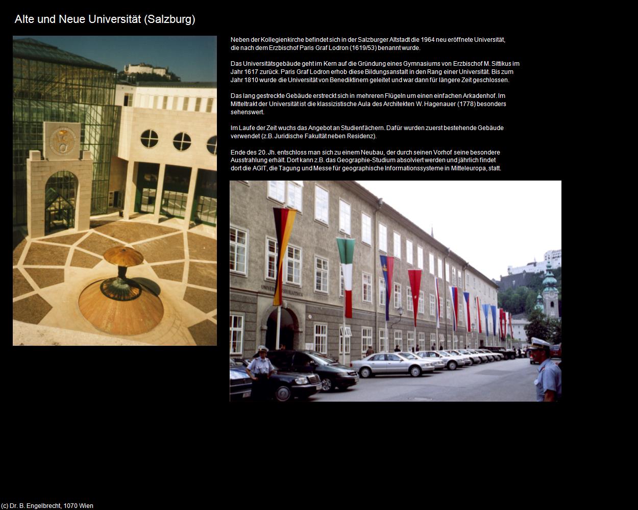 Alte und Neue Universität (Altstadt und Nonntal) (Salzburg-Landeshauptstadt) in Kulturatlas-SALZBURG