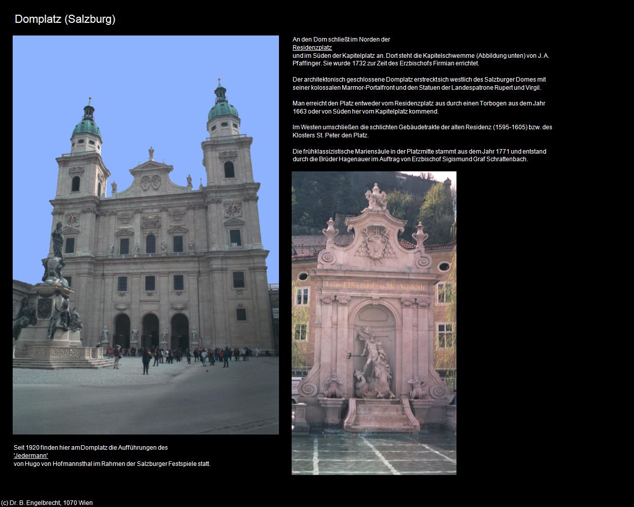 Domplatz (Altstadt) (Salzburg-Landeshauptstadt) in Kulturatlas-SALZBURG(c)B.Engelbrecht