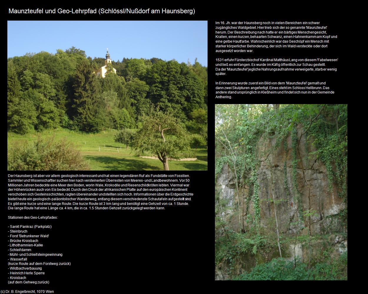 Maunzteufel und Geo-Lehrpfad (Schlössl/Nußdorf am Haunsberg) in Kulturatlas-SALZBURG