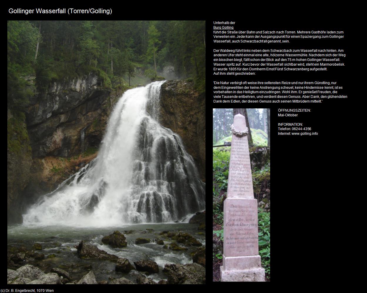 Gollinger Wasserfall (Torren/Golling) in Kulturatlas-SALZBURG(c)B.Engelbrecht