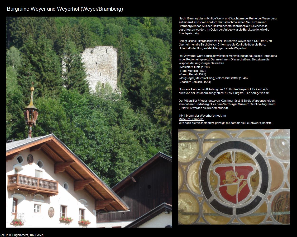 Burgruine Weyer und Weyerhof (Weyer/Bramberg am Wildkogel) in Kulturatlas-SALZBURG(c)B.Engelbrecht