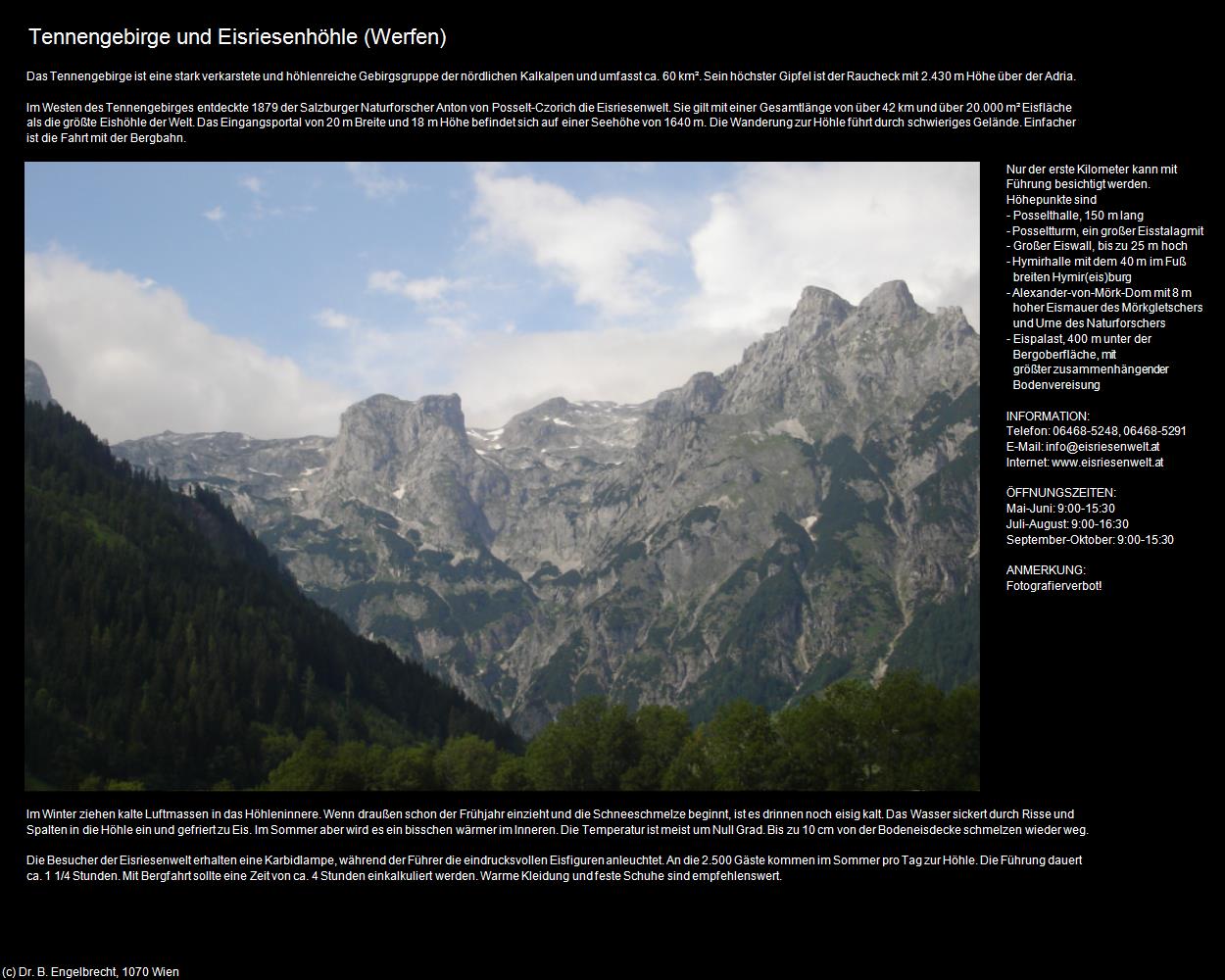 Tennengebirge und Eisriesenwelt (Werfen) in Kulturatlas-SALZBURG