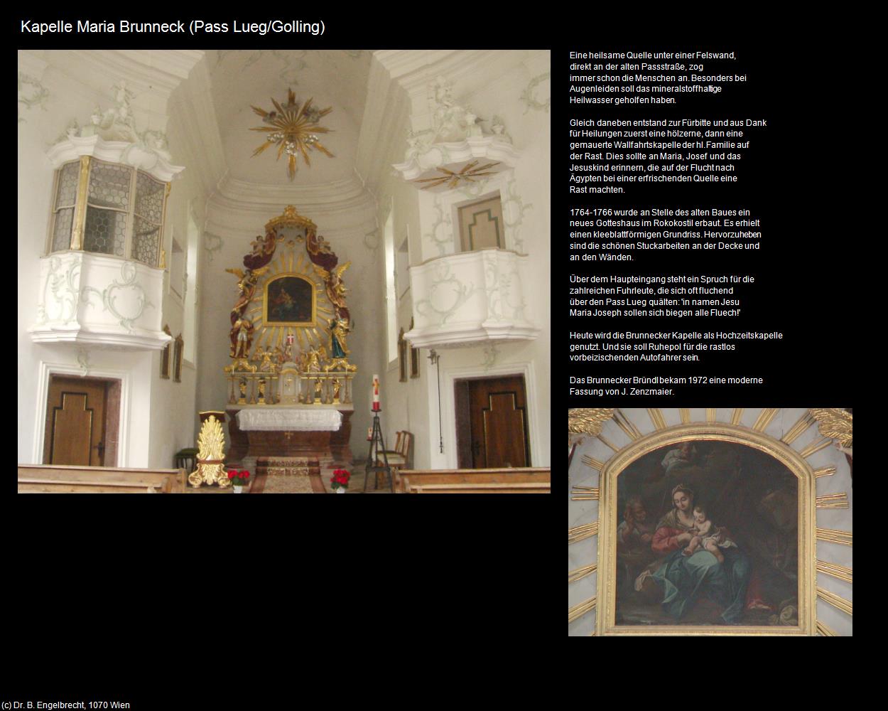 Kapelle Maria Bruneck (Pass Lueg/Golling) in Kulturatlas-SALZBURG