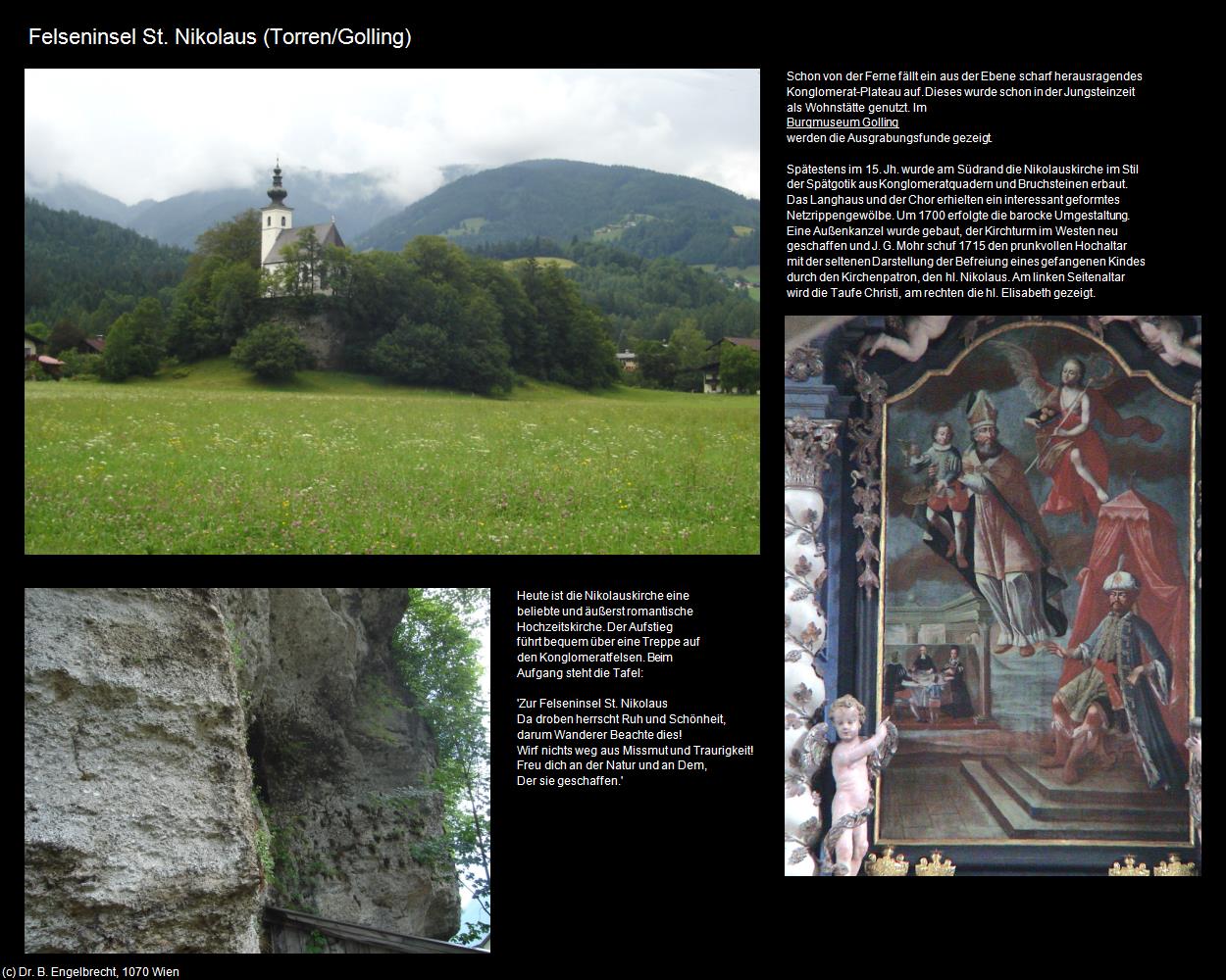 Felseninsel St. Nikolaus (Torren/Golling) in Kulturatlas-SALZBURG(c)B.Engelbrecht