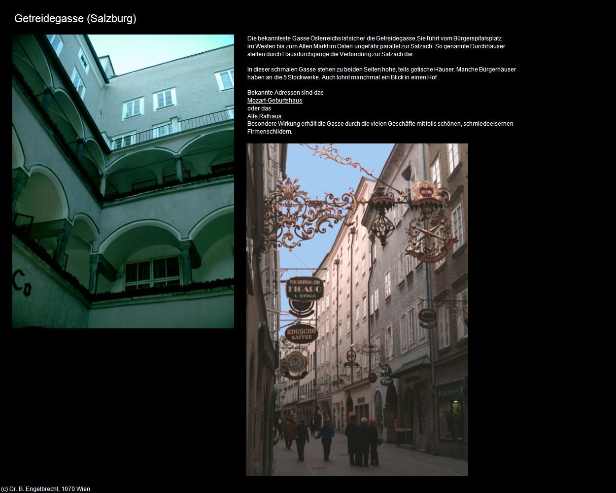 Getreidegasse (Altstadt) (Salzburg-Landeshauptstadt) in Kulturatlas-SALZBURG(c)B.Engelbrecht