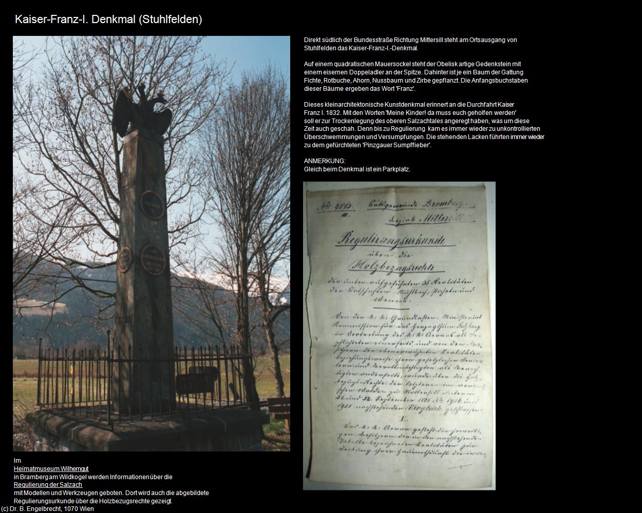 Kaiser-Franz-I. Denkmal (Stuhlfelden) in Kulturatlas-SALZBURG(c)B.Engelbrecht
