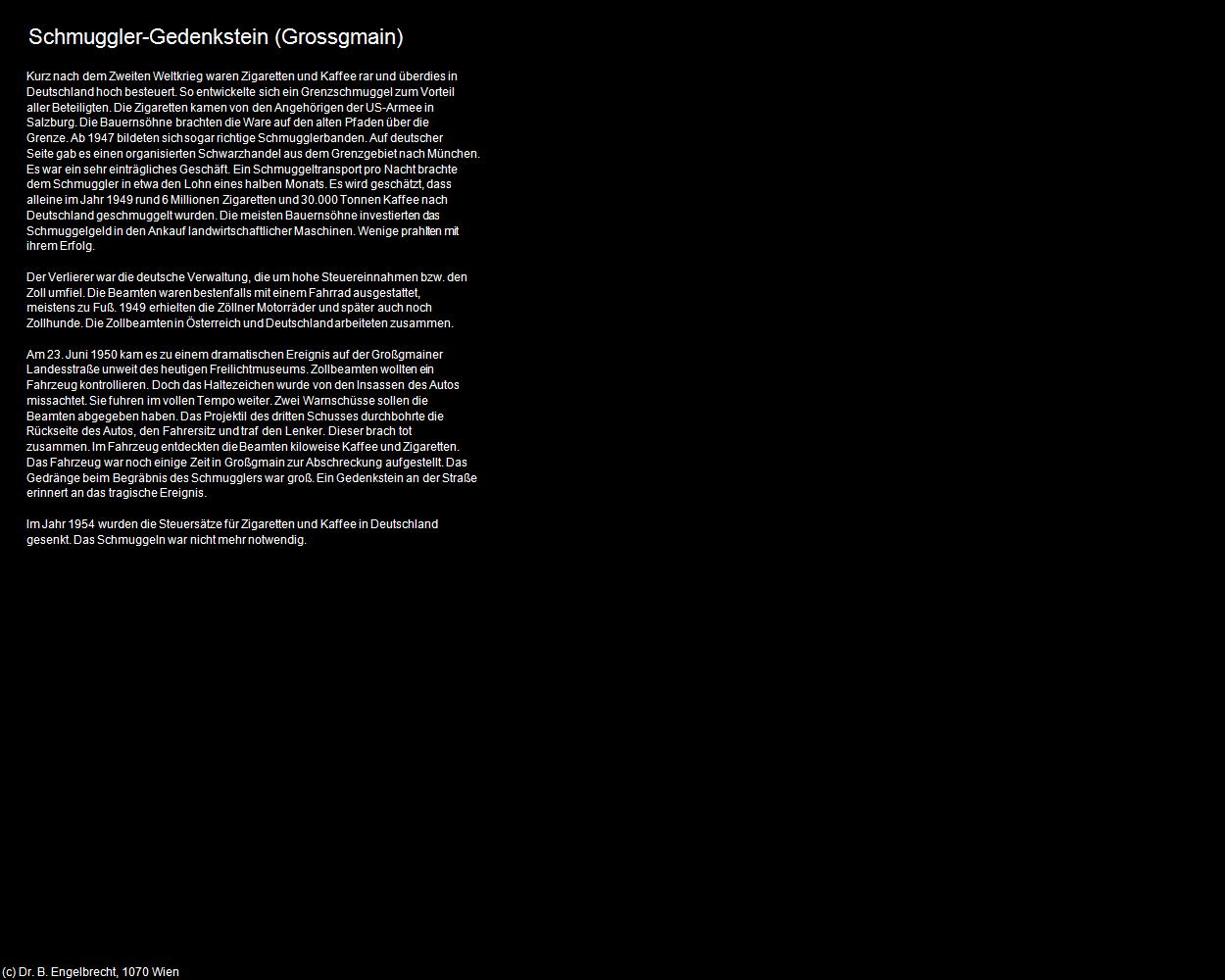 Schmuggler-Gedenkstein (Großgmain) in Kulturatlas-SALZBURG