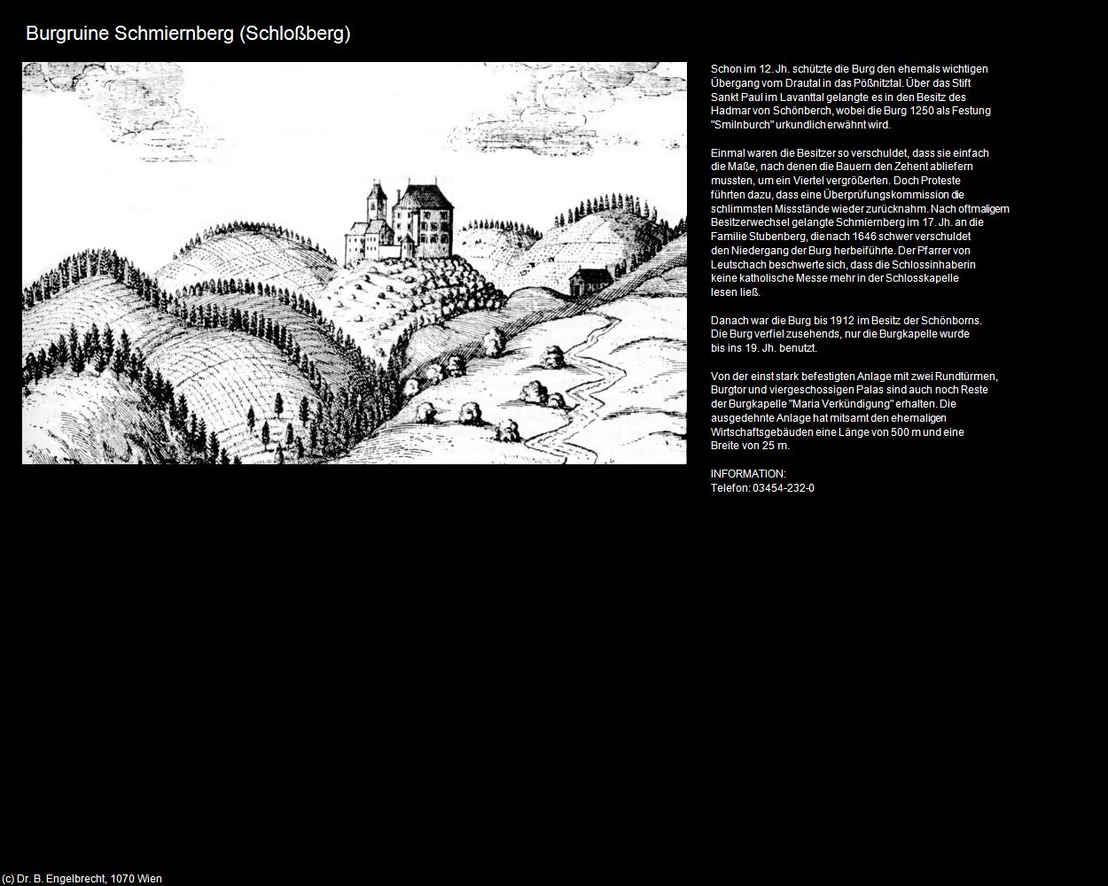 Burgruine Schmiernberg (Schloßberg) in Kulturatlas-STEIERMARK